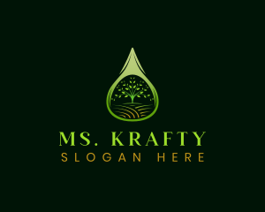 Organic Garden Plant Logo