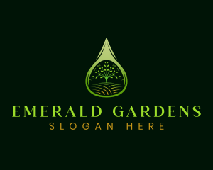 Organic Garden Plant logo design