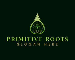 Organic Garden Plant logo design