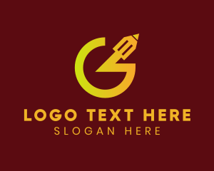 Writing - Pencil Academic Letter G logo design