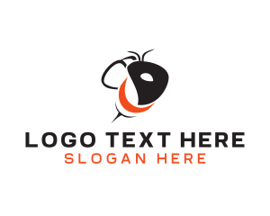 Black - Abstract Wasp Sting logo design