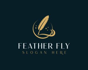 Feather Writer Author logo design