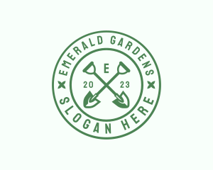 Gardening Shovel Lawn logo design
