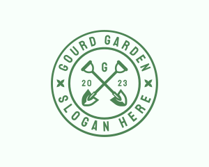 Gardening Shovel Lawn logo design