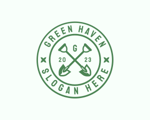 Garden - Gardening Shovel Lawn logo design
