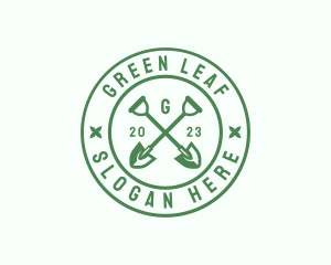 Gardening Shovel Lawn logo design