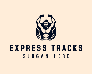 Weightlifter Training Fitness logo design