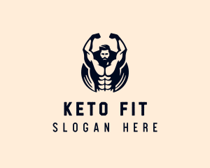 Weightlifter Training Fitness logo design