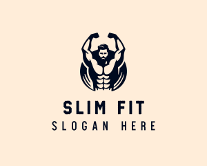 Weightlifter Training Fitness logo design