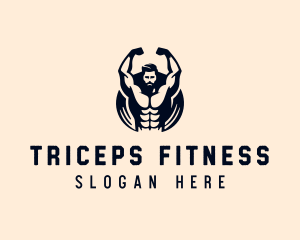 Weightlifter Training Fitness logo design