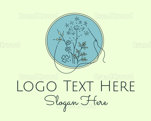 Plant Sewing Handicraft Logo