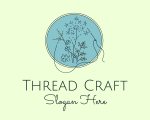 Stitching - Plant Sewing Handicraft logo design