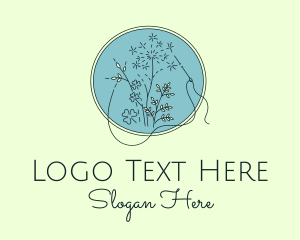 Sewing - Plant Sewing Handicraft logo design