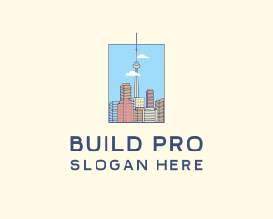 Tourist Spot - Toronto City Tower logo design