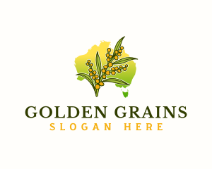 Australia Golden Wattle logo design