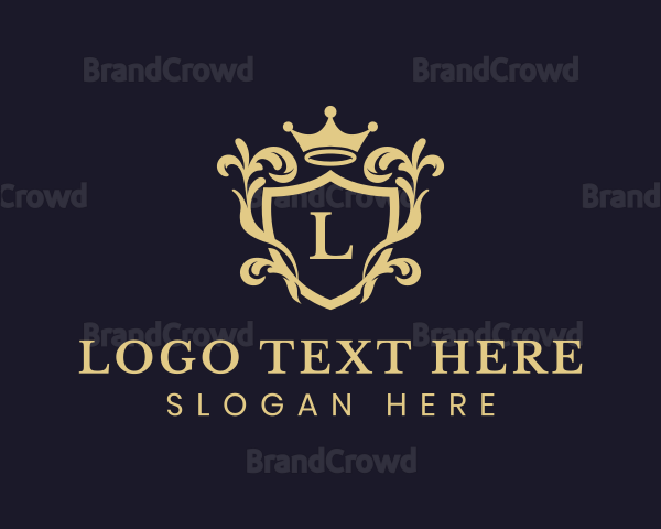 Ornate Crown Shield Logo