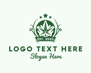 Hemp - Marijuana Plant Farm logo design