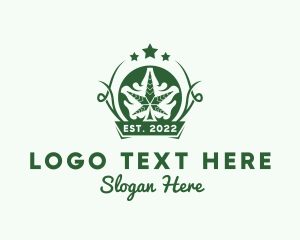 Farm - Marijuana Plant Farm logo design