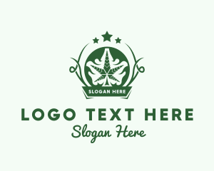 Marijuana Plant Farm Logo