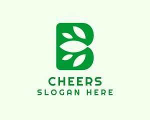Green Organic Letter B Logo