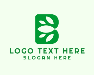 Sustainability - Green Organic Letter B logo design