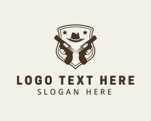 Cowboy - Shooting Range Badge logo design