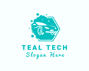 Car Cleaning Bubbles logo design