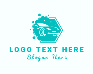 Car - Car Cleaning Bubbles logo design