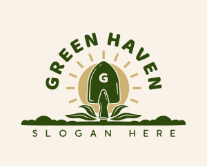 Gardening Shovel Farm logo design