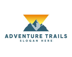 Triangle Mountain Peak logo design