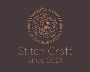 Embroidery - Flower Embroidery Craft logo design