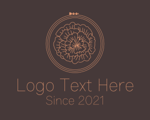 Handicraft - Flower Embroidery Craft logo design