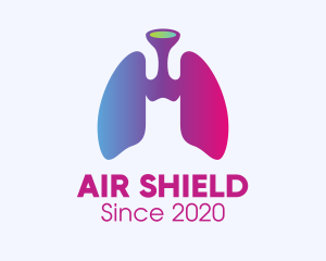 Gradient Respiratory Lungs logo design