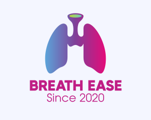 Respiration - Gradient Respiratory Lungs logo design