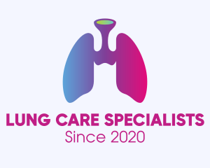 Pulmonologist - Gradient Respiratory Lungs logo design