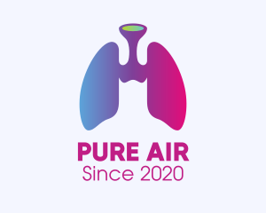 Oxygen - Gradient Respiratory Lungs logo design