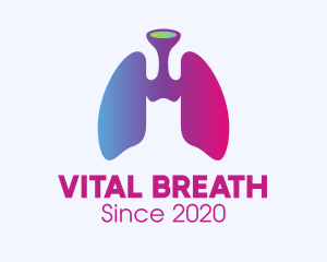 Gradient Respiratory Lungs logo design