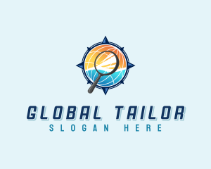 Global Compass Travel Voyage logo design