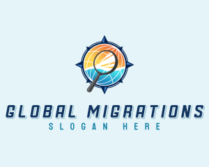 Global Compass Travel Voyage logo design