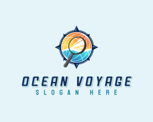 Global Compass Travel Voyage logo design