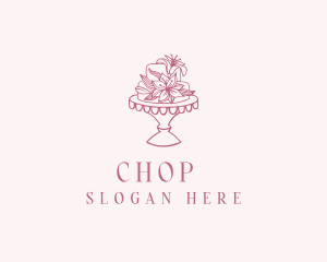 Wedding - Floral Wedding Cake logo design