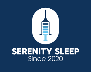 Anesthesia - Blue Syringe Needle Battery logo design