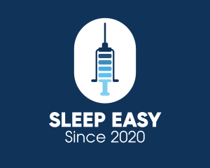 Anesthesiologist - Blue Syringe Needle Battery logo design