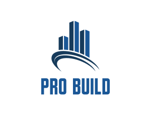 Blue Buildings Real Estate logo design