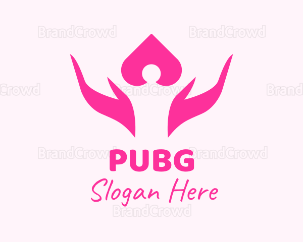 Pink Human Hands Logo
