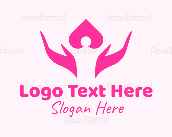 Pink Human Hands Logo