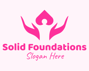 Pink Human Hands Logo