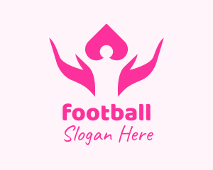 Pink Human Hands Logo