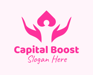 Funding - Pink Human Hands logo design