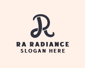 Clothing Tailor Couture Letter R logo design